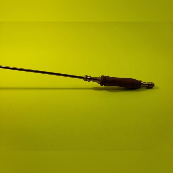 Vintage Genuine Brass and Wood Swivel Candle Snuffer Tool - Picture 5 of 7